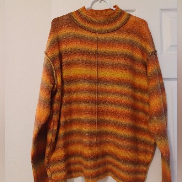 Beach Lunch Lounge Womens Size 16 - 18 Mock Neck Space Dye Sweater - Picture 2 of 10